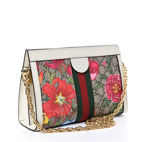 gucci white and beige floral purse|Gucci ophidia suede.